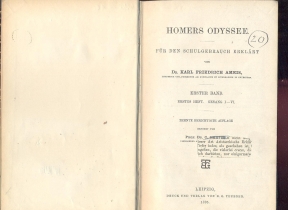 Odiseja na starogrčkom i nemačkom 1895g