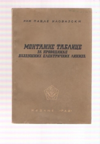 Montažne tablice za provodnike vazdušnih električnih linija 