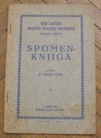 Spomen knjiga zbor liječnika Hrvatske Slovenije Međumurja 1900-1924