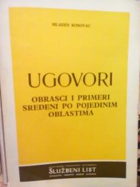 UGOVORI- obrasci i primeri sredjeni po pojedinim oblastima