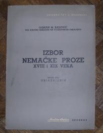 Izbor nemačke proze XVIII i XIX veka, drugi deo (objašnjenja)	