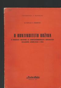 O kontinuitetu država - sa osvrtom na Kraljevinu Jugoslaviju i FNRJ