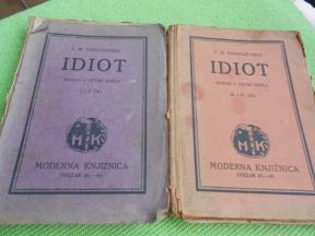 Idiot 1. 2. 3. i 4. deo (dve knjige) - Moderna knjižnica  - oko 1925.