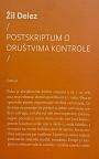 Postskriptum o društvima kontrole Postskriptum o društvima kontrole
